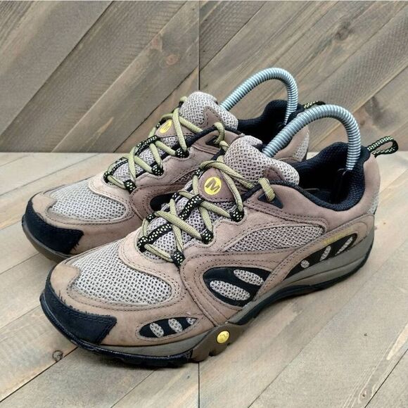 Merrell‎ Falcon Hiking Shoes Womens Size 7 Brown Black Outdoors Booties - Picture 1 of 9